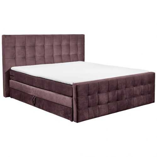 Boxspring Postel Vancouver Fialová 180x200 Cm