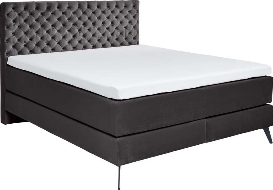 Antracitová boxspring postel 160x200 cm La Maison – Meise Möbel