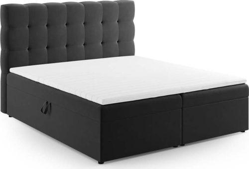 Antracitová boxspring postel s úložným prostorem 160x200 cm Bali – Cosmopolitan Design