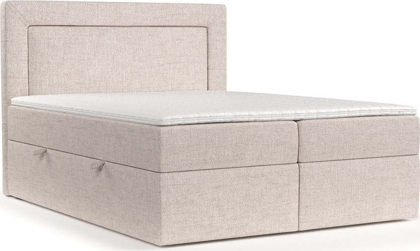 Béžová boxspring postel s úložným prostorem 140x200 cm Imagine – Maison de Rêve