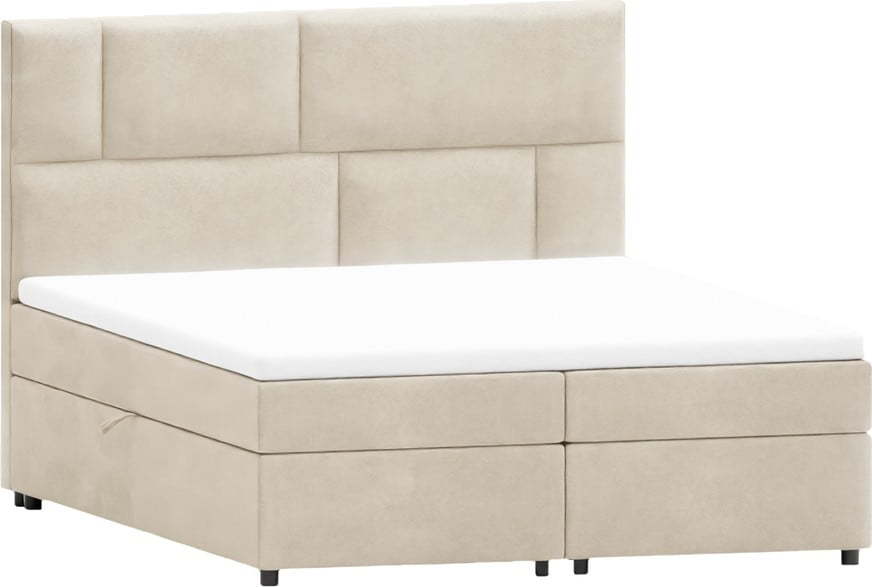 Béžová boxspring postel s úložným prostorem 140x200 cm Lola – Ropez