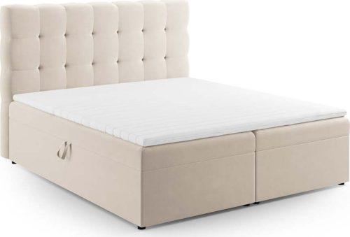 Béžová boxspring postel s úložným prostorem 160x200 cm Bali – Cosmopolitan Design