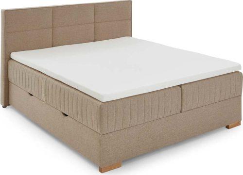 Béžová boxspring postel s úložným prostorem 160x200 cm Tambo – Meise Möbel