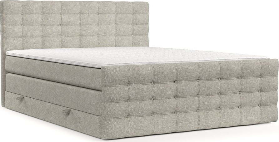 Béžová boxspring postel s úložným prostorem 180x200 cm Blend – Maison de Rêve