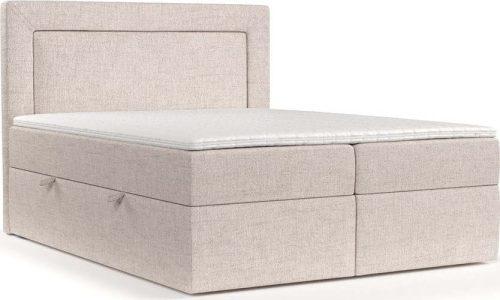 Béžová boxspring postel s úložným prostorem 180x200 cm Imagine – Maison de Rêve