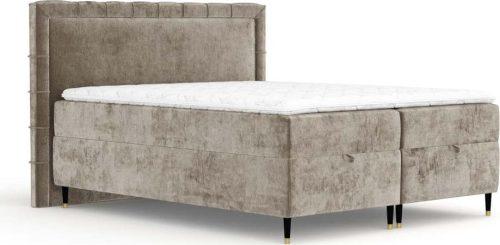 Béžová boxspring postel s úložným prostorem 180x200 cm Voyage – Maison de Rêve