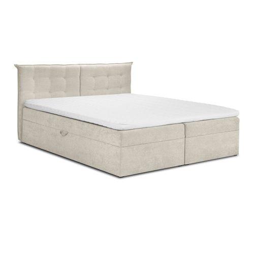 Béžová boxspring postel s úložným prostorem 180x200 cm Echaveria – Mazzini Beds