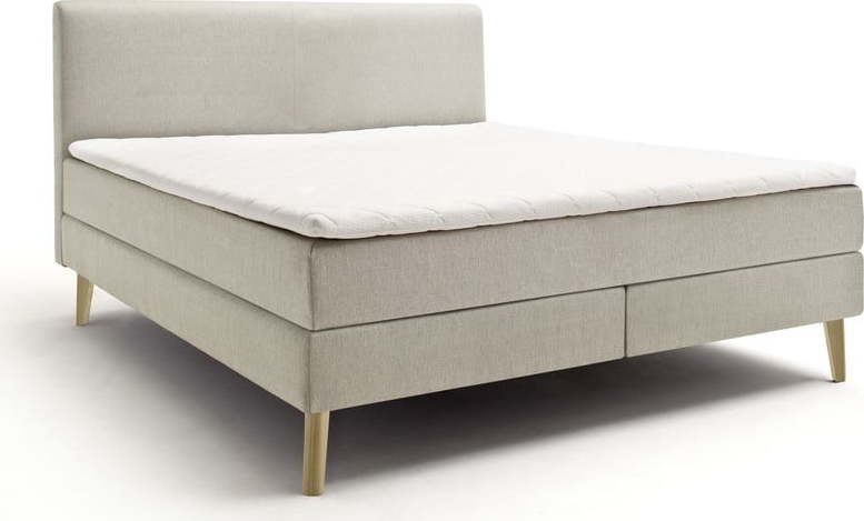 Béžová boxspring postel 160x200 cm Greta – Meise Möbel