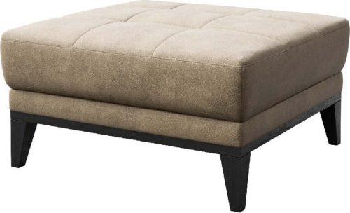 Béžová podnožka z imitace kůže MESONICA Musso Tufted