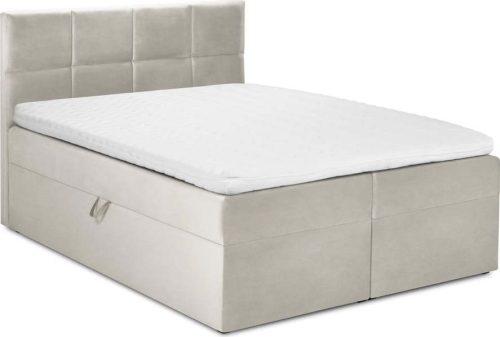 Béžová boxspring postel s úložným prostorem 160x200 cm Mimicry – Mazzini Beds