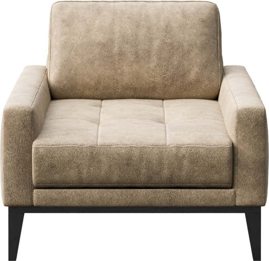 Béžové křeslo z imitace kůže MESONICA Musso Tufted