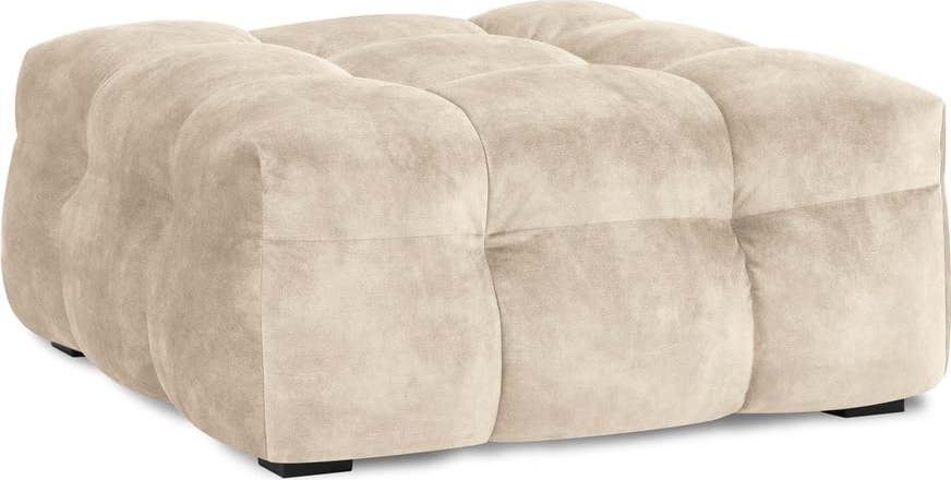 Béžový sametový puf Windsor & Co Sofas Vesta