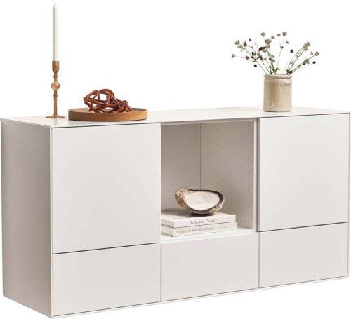 Bílá nízká závěsná komoda 135x68 cm Edge by Hammel – Hammel Furniture