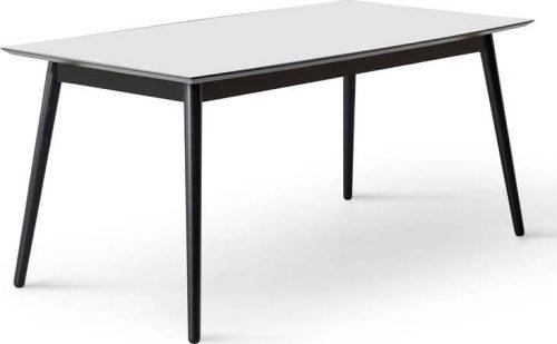 Bílo-černý rozkládací jídelní stůl s bílou deskou 90x165 cm Meza – Hammel Furniture