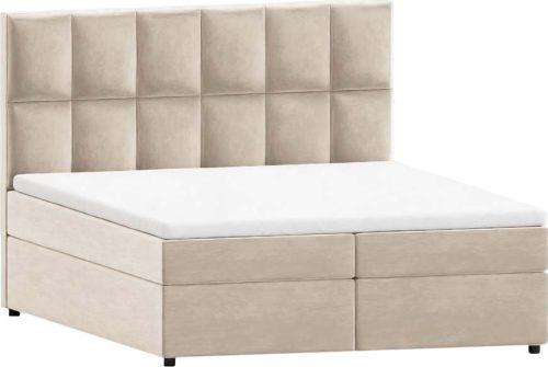 Béžová boxspring postel s úložným prostorem 140x200 cm Flip – Ropez