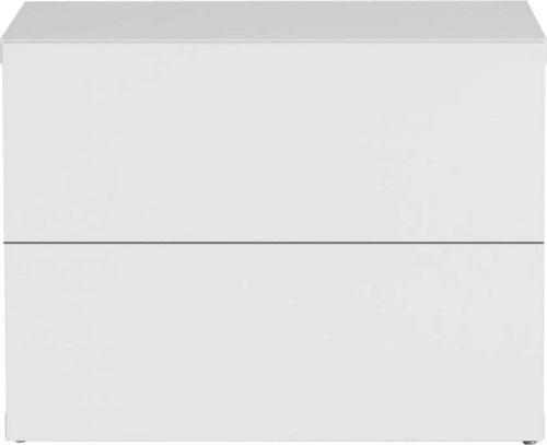 Bílý noční stolek se 2 zásuvkami TemaHome Aurora