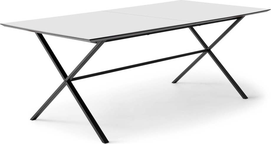 Bílý rozkládací jídelní stůl s bílou deskou 100x210 cm Meza – Hammel Furniture