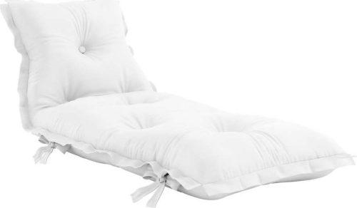 Bílý variabilní futon vhodný do exteriéru Karup Design OUT™ Sit&Sleep White