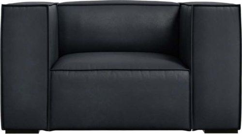 Tmavě modré kožené křeslo Madame – Windsor & Co Sofas