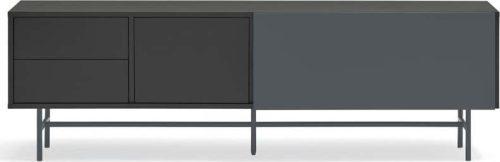 Černo-antracitový TV stolek 180x56 cm Nube – Teulat