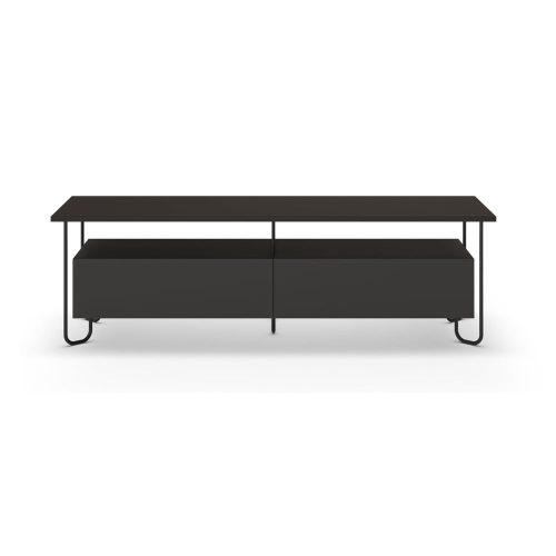 Černý TV stolek 150x45 cm Dilly – Marckeric