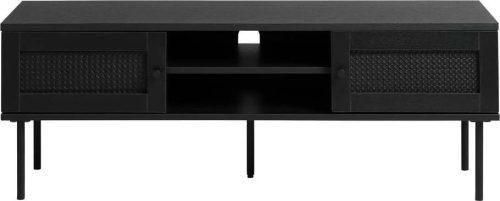 Černý TV stolek v dekoru dubu 120x43 cm Pensacola – Unique Furniture