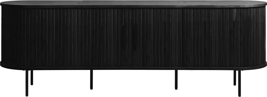 Černý TV stolek v dekoru dubu 56x180 cm Nola – Unique Furniture