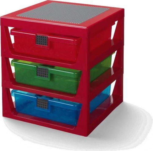 Červený organizér se 3 zásuvkami LEGO® Storage