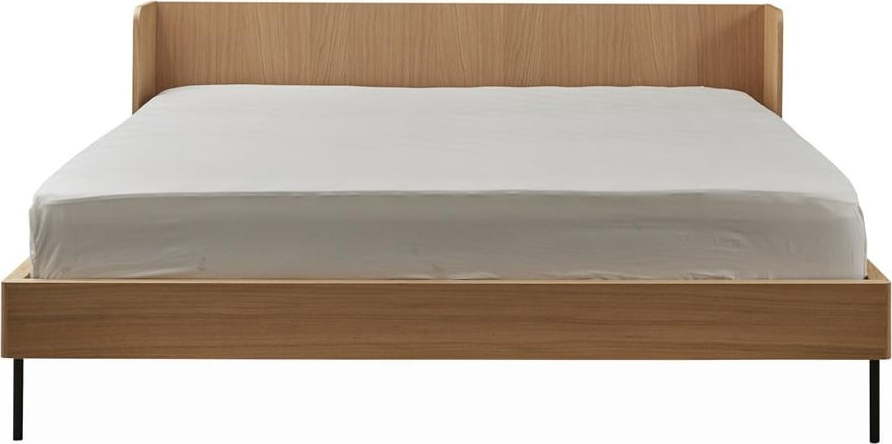 Dvoulůžková postel v dekoru dubu 180x200 cm v přírodní barvě Wrap – Bonami Selection