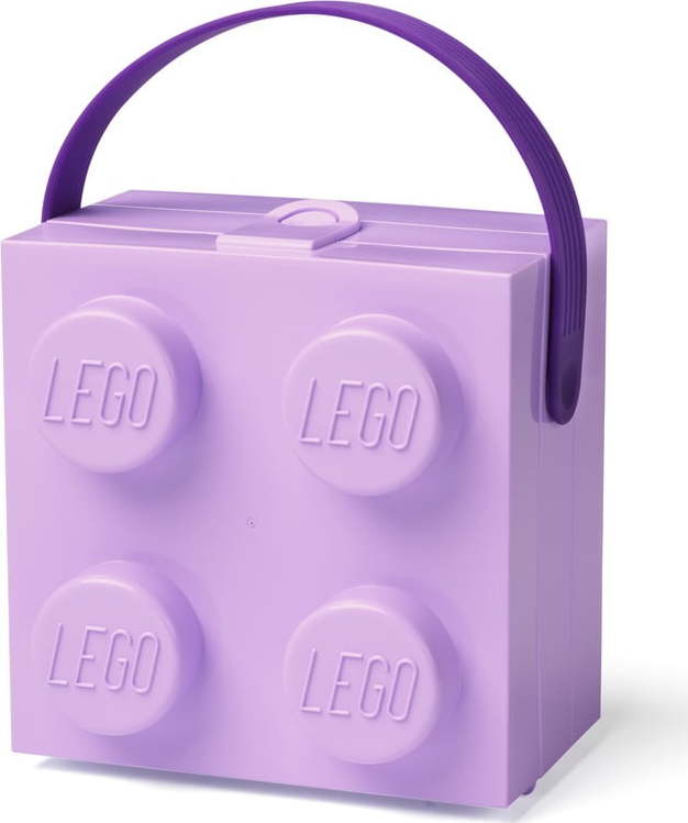 Fialový úložný box s rukojetí LEGO®