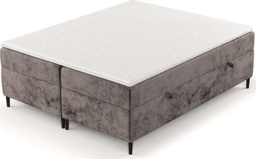 Hnědá boxspring postel s úložným prostorem 160x200 cm Araya – Maison de Rêve