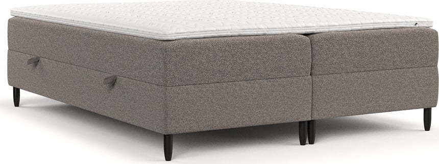 Hnědá boxspring postel s úložným prostorem 160x200 cm Malte – Maison de Rêve