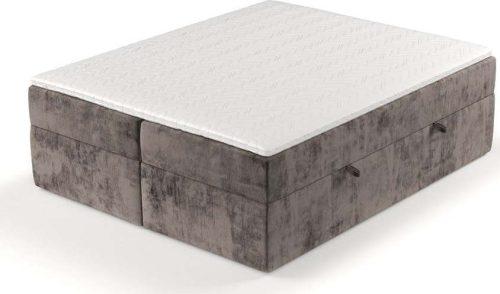 Hnědá boxspring postel s úložným prostorem 160x200 cm Yoko – Maison de Rêve