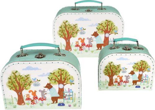 Kartonové dětské organizéry na hračky v sadě 3 ks 21x28x8 cm Woodland Friends – Rex London