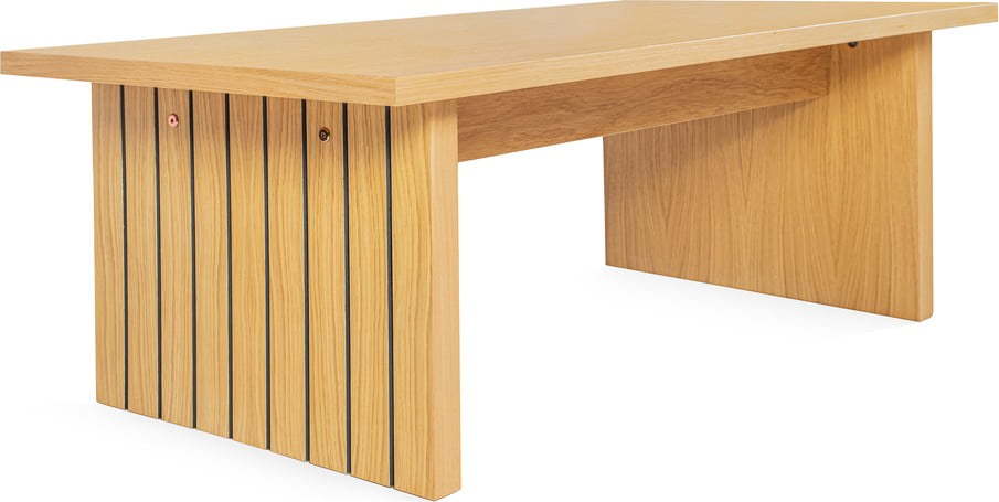 Konferenční stolek s deskou v dubovém dekoru v přírodní barvě 60x120 cm Stripe – Woodman