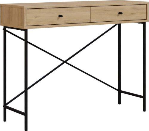 Konzolový stolek s deskou v dubovém dekoru v přírodní barvě 35x110 cm Titan – Marckeric