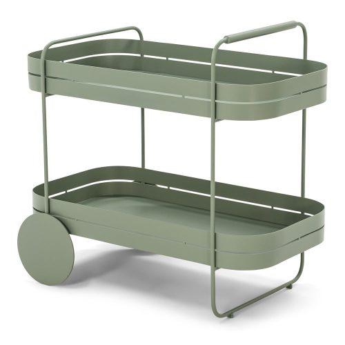 Kovový servírovací stolek na kolečkách 74x42 cm Gin & Trolley – Spinder Design