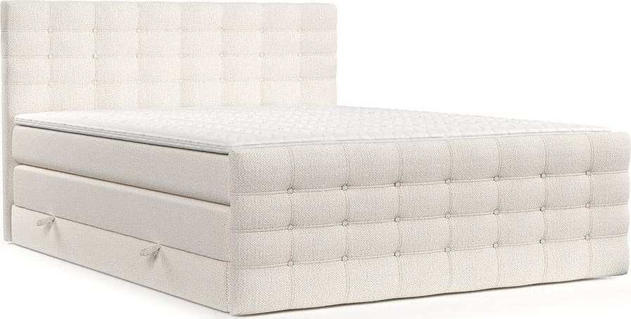 Krémová boxspring postel s úložným prostorem 160x200 cm Blend – Maison de Rêve