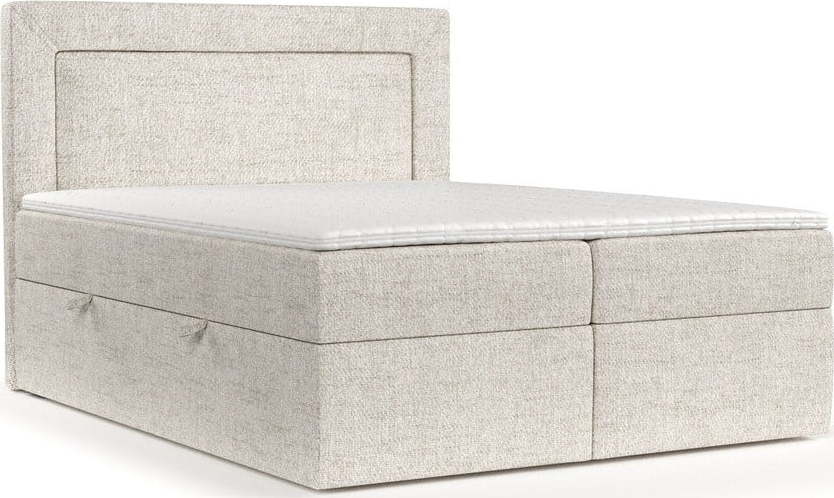 Krémová boxspring postel s úložným prostorem 160x200 cm Imagine – Maison de Rêve