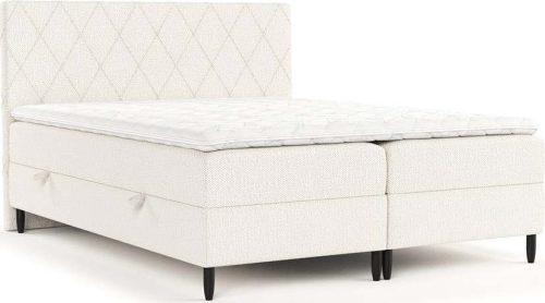 Krémová boxspring postel s úložným prostorem 180x200 cm Gwen – Maison de Rêve