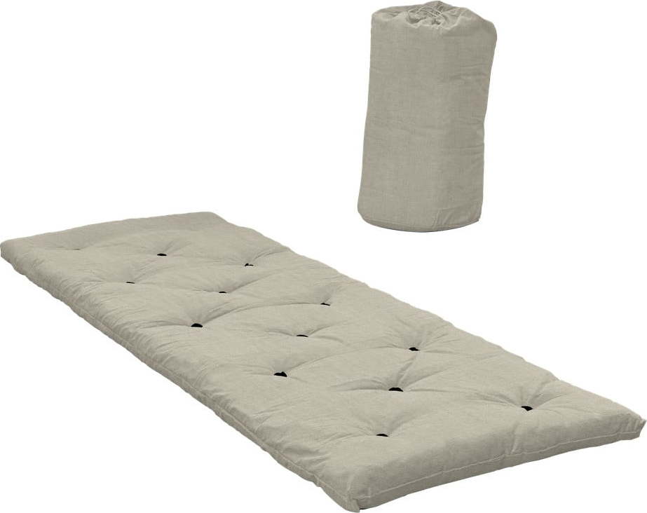 Béžová futonová matrace 70x190 cm Bed In A Bag Linen Beige – Karup Design