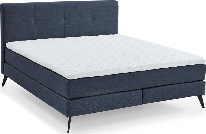 Tmavě modrá boxspring postel 160x200 cm ANCONA – Meise Möbel