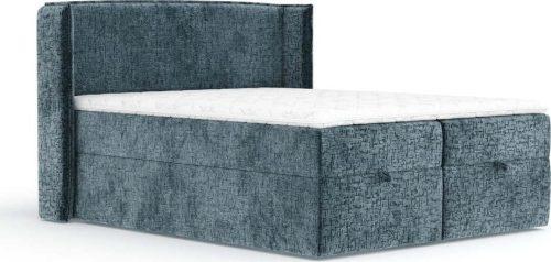 Modrá boxspring postel s úložným prostorem 180x200 cm Passion – Maison de Rêve