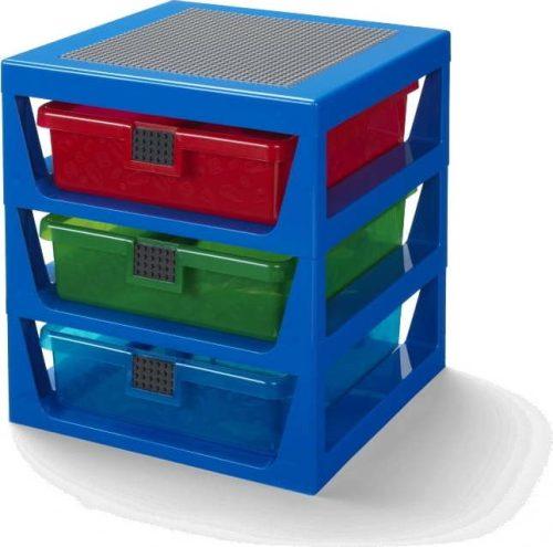 Modrý organizér se 3 zásuvkami LEGO® Storage