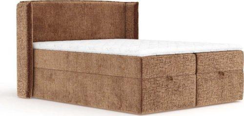 Oranžová boxspring postel s úložným prostorem 160x200 cm Passion – Maison de Rêve