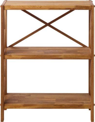 Regál z dubového dřeva v přírodní barvě 70x87 cm X-Shelf – Unique Furniture