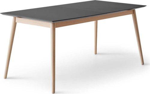 Rozkládací jídelní stůl s černou deskou v černo-přírodní barvě 100x210 cm Meza – Hammel Furniture