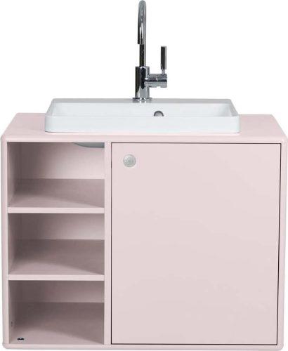 Růžová závěsná skříňka s umyvadlem bez baterie 80x62 cm Color Bath – Tom Tailor