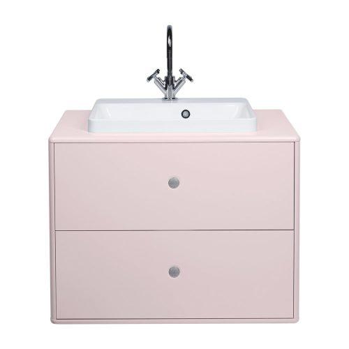 Růžová závěsná skříňka s umyvadlem bez baterie 80x62 cm Color Bath – Tom Tailor