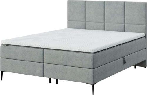 Šedá boxspring postel s úložným prostorem 160x200 cm Bufo – MESONICA